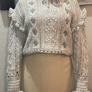 Embroidered Knit Sweater
